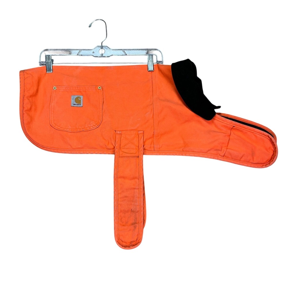 Carhartt Dog Chore Coat Unisex Medium Orange Quilted Insulated Canvas Vest EUC